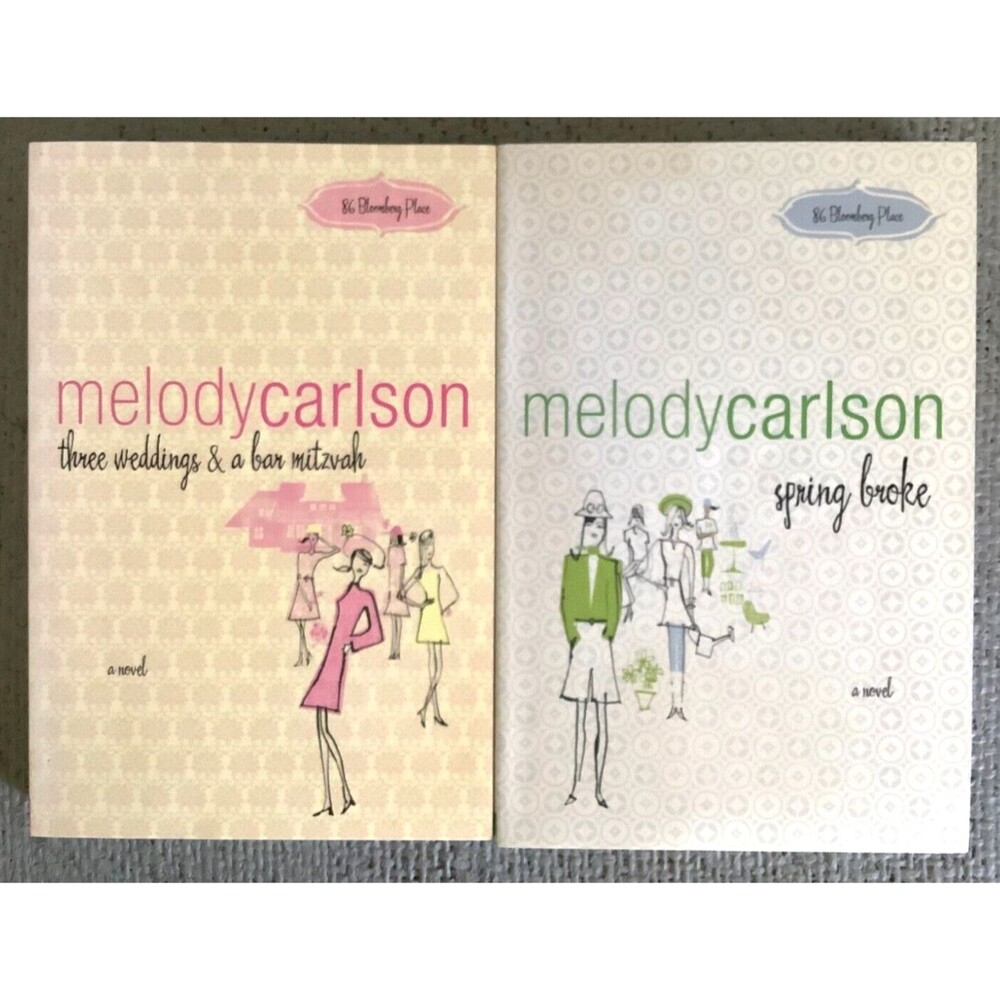Melody Carlson Lot 2 Books 86 Bloomberg Place Spring Broke Used VGood